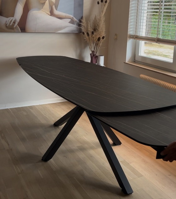 Extendable Dining Table with Ceramic Top – XOOON, Glass (photo 10 of 16)