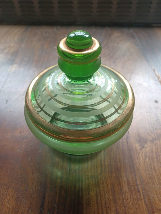 Booms Glass Art Deco Powder Box - Perfect – Decorative Objects, Gold (photo 5 of 5)