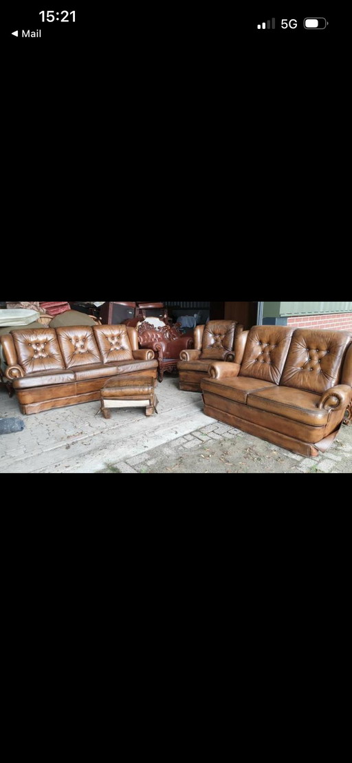 Chesterfield 3+2+1 leder