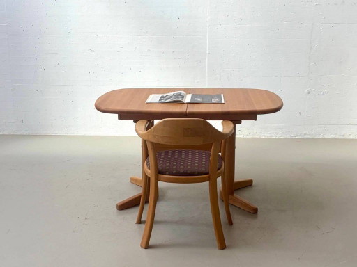Danish vintage armchairs by Rainer Daumiller for Design + Handwerk – kuipstoelen, Wood