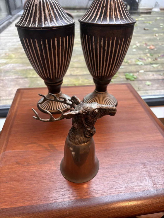 Image 1 of Vintage Mauro Manetti hert stijgbeugelbeker