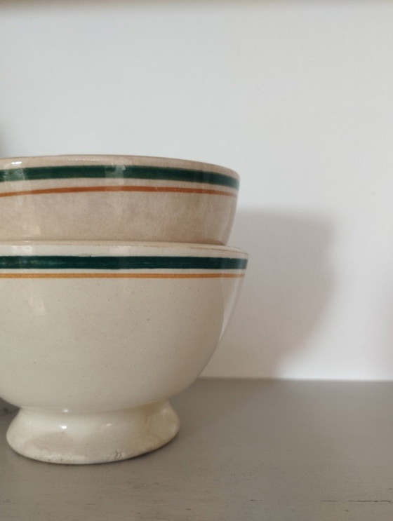 Image 1 of Pair of tiny earthenware coffee bowls/cups