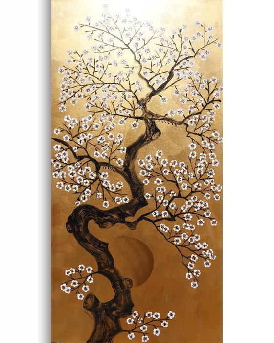 Sakura J522 - Groot Origineel Schilderij – Schilderijen & Tekeningen, Canvas (photo 10 of 18)