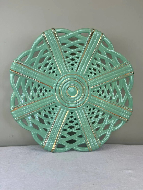 Important mid-century openwork ceramic bowl – Crockery, Porcelain, Art Deco (photo 2 of 8)