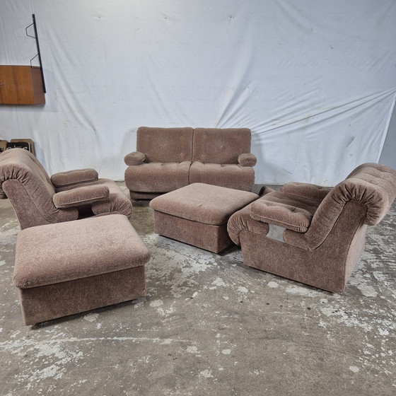 Image 1 of Vintage 70s 6-piece modular seating, sofas, element sofa