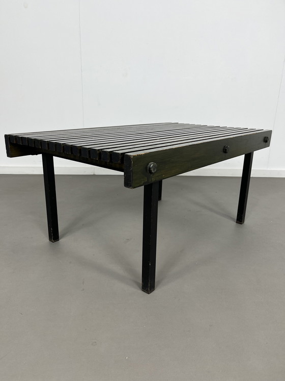 Image 1 of Vintage latten bank tafel sixties 