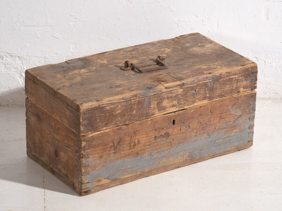 Piccola cassa antica con patina grigia (c.1920) #1 – Armadi contenitori, Rustic (photo 18 of 40)