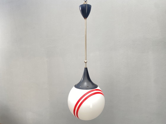 Image 1 of Hanging Pendant Lamp with Round Glass Shade