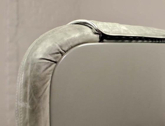 Image 1 of Llamativo sillón de cuero gris de diseño italiano diseñado por Ammanati & Vitello, Italia, década de 1970