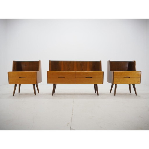 Set of 3 vintage side tables, Czechoslovakia 1960