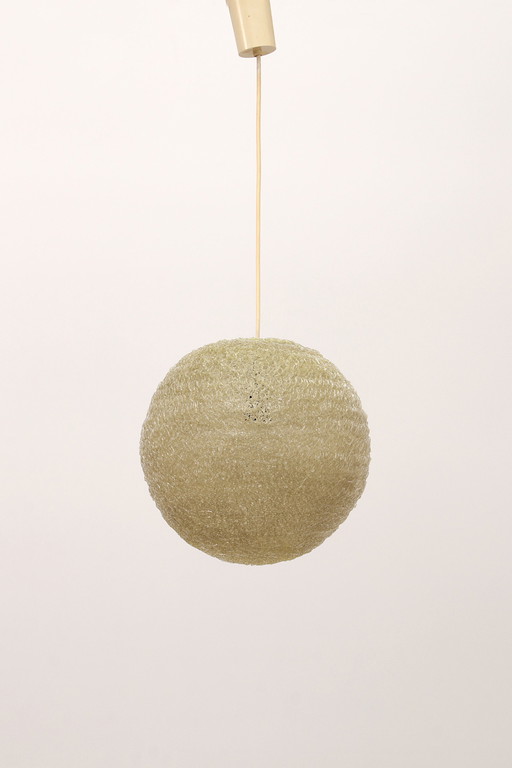 Hanglamp 'Spaghetti" Vintage creme gekleurd ,jaren60