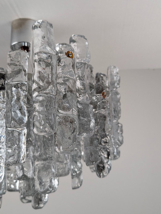 Lampadario Kalmar in vetro effetto ghiaccio, Austria, anni '70 – Glass, Metal (photo 7 of 9)