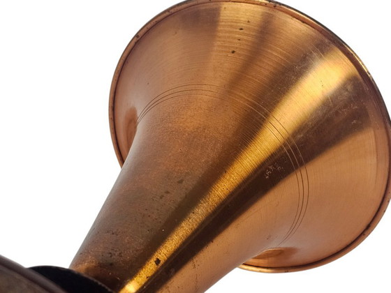 Image 1 of Art Deco - Tischlampe - Kupfer - Teakholz - 1950er Jahre