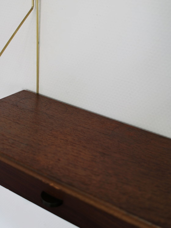 Image 1 of Tables de chevet suspendues vintage danoises en teck
