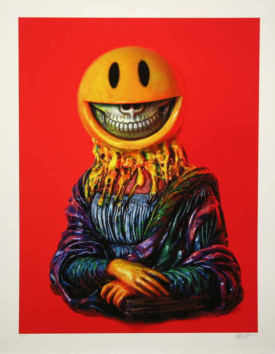 Image 1 of "Mona Lisa Grin" de Ron English, impresión pigmentada firmada 38/200, edición 2020