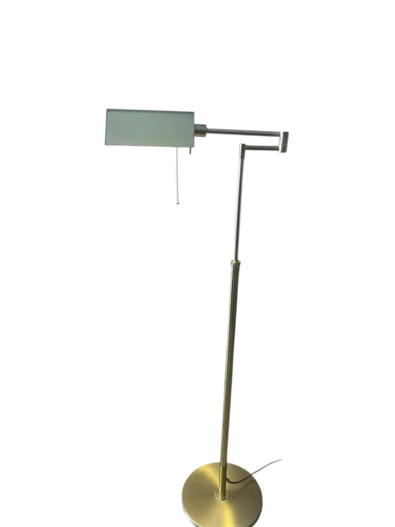 Vintage Messing Vloerlamp met Scharnierende Arm – Verstelbare Leeslamp Jaren 70 Stijl – Mid Century Modern (photo 12 of 17)