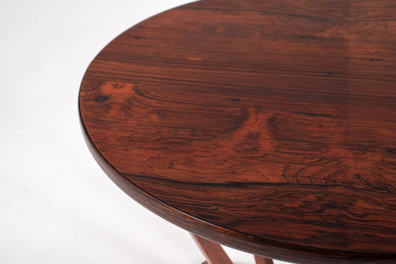 Image 1 of Tavolino laterale in palissandro danese di metà secolo, base scultorea, anni '60