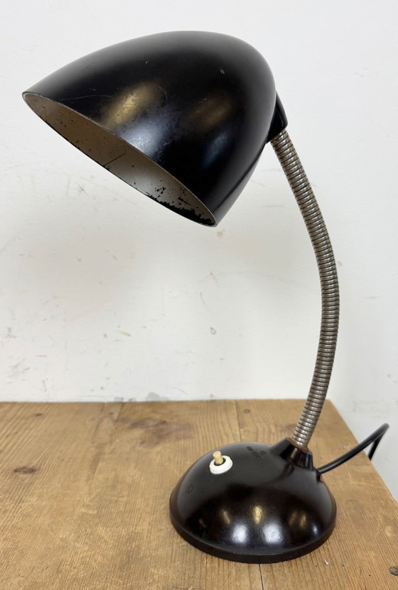 Image 1 of Vintage Brown Bakelite Gooseneck Table Lamp, 1960s