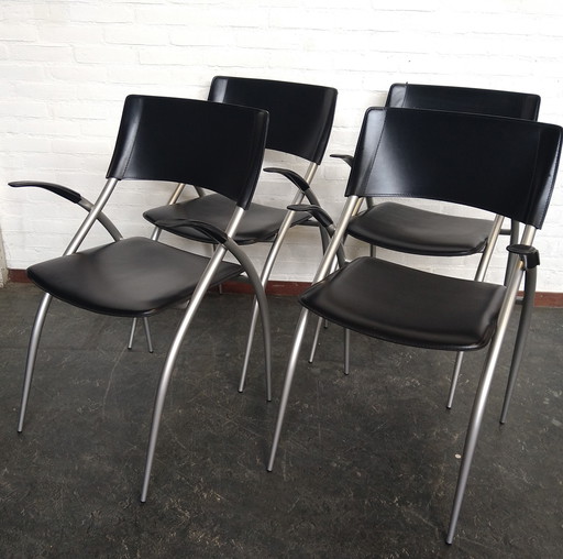 4x Calligaris design stoelen