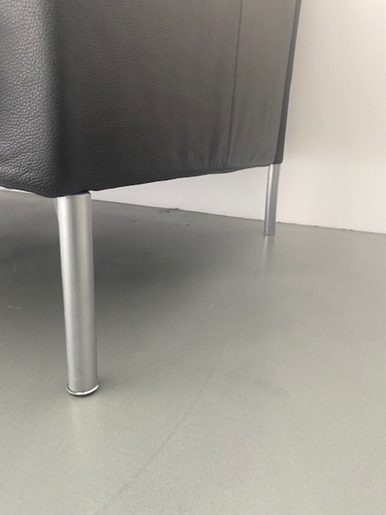 Image 1 of Canapé en cuir « Jason » de Walter Knoll, dépliable, noir