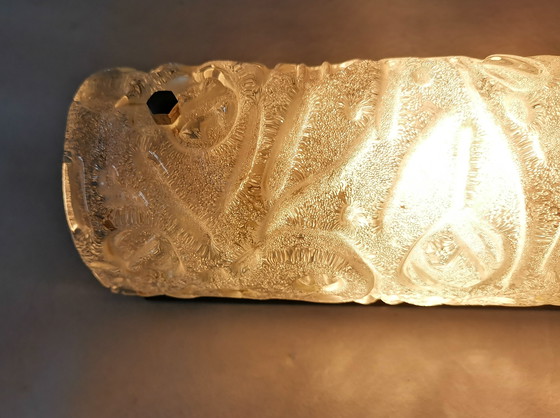 Image 1 of Set di lampade da parete in vetro ghiaccio di metà secolo