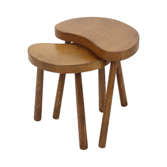 Sgabelli Vintage in Legno Tavolini a Nido a Forma di Rene Legno Massello – Wood (photo 16 of 16)