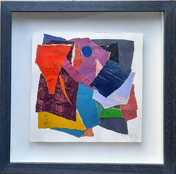 Image 1 of Claudio Scheffer - "Musical Notes 2" - Origineel werk met gemengde technieken en collage.
