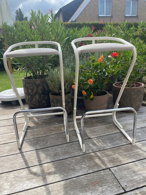 Set Van 2 S70- Barstool Lammhulst Design – Lammhults, barkrukken, Metal, Textile (photo 2 of 5)