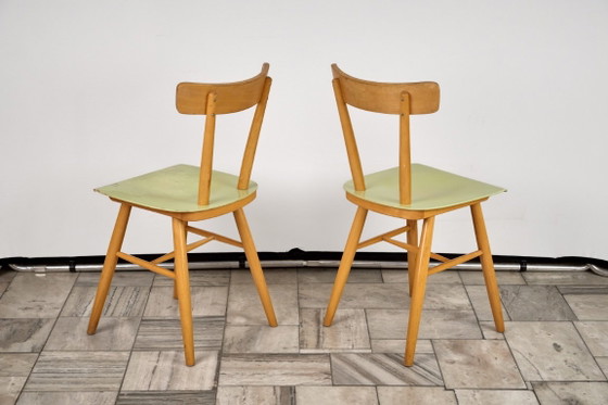 Set di 2 sedie in faggio, anni '60, Cecoslovacchia – TON, Sedie da pranzo, Wood (photo 8 of 14)