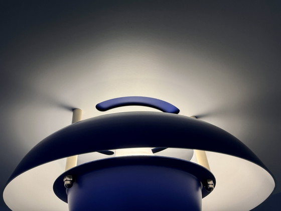 Suspension vintage El-Light Danish Blue Multi-Shade – Années 1970 – Metal (photo 9 of 11)