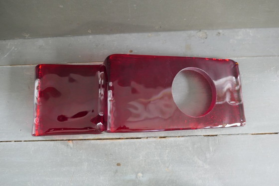 Image 1 of Mazzega Murano Italia aplique cristal rojo