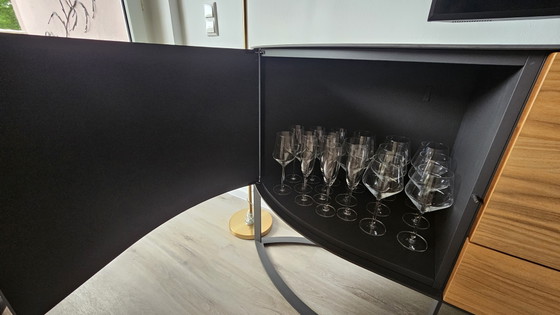 Hülsta NAVIS sideboard with lighting, walnut wood – Metal (photo 8 of 15)