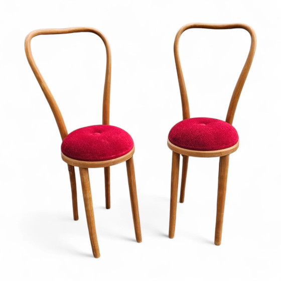2 x Rara Silla auxiliar de madera curvada años 60 – Sillas auxiliares (photo 2 of 18)