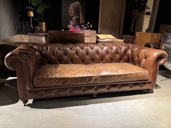 Image 1 of Chesterfield XL Flamant Sofa 2.35 wide 