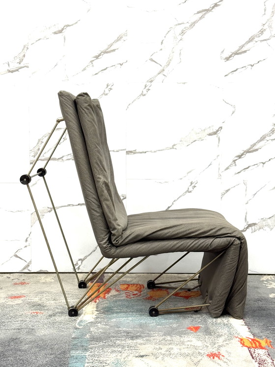 Image 1 of Lounge Chair Armchair Geometric Design Postmodern Modern 1980's