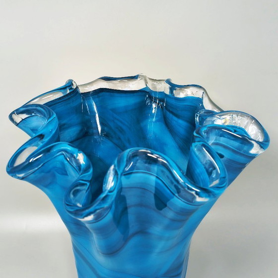 1970s Exquisite "Fazzoletto" Murano Glass Vase by Dogi, Italy – Vintage (photo 7 of 8)