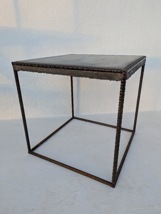 Image 1 of Side table - Mini cube table - Brutalist style
