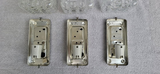 Set aus 3 ERCO 54 090 Blasenglas Wandleuchten, deutsche Mid-Century Modern aus den 1960er Jahren – Metal (photo 11 of 15)