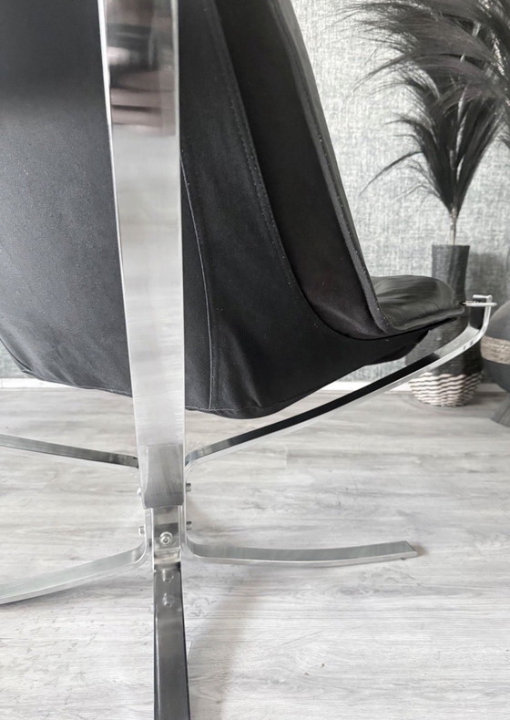 Image 1 of Vintage Falcon loungestoel – Sigurd Resell – Chroom