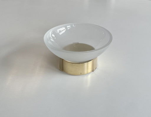 Handgemachte Schale aus mundgeblasenem Glas und Messing von Michael Kurpatov für Skultuna