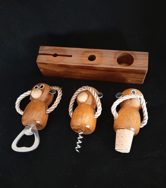 Image 1 of Sixties Bar Set : Entendez, voyez et ne dites pas de mal