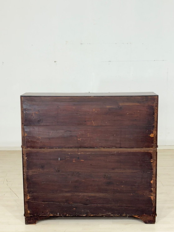 Image 1 of Secretair bureau in Engelse koloniale stijl, mahoniehouten kast, antiek, circa 1900.