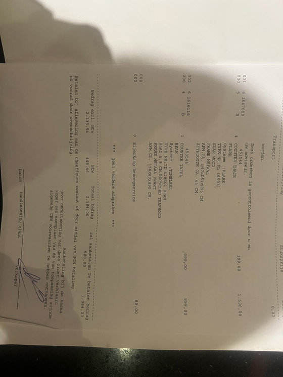 Image 1 of Eettafel ha incontrato 4 eetstoelen van Eijerkamp