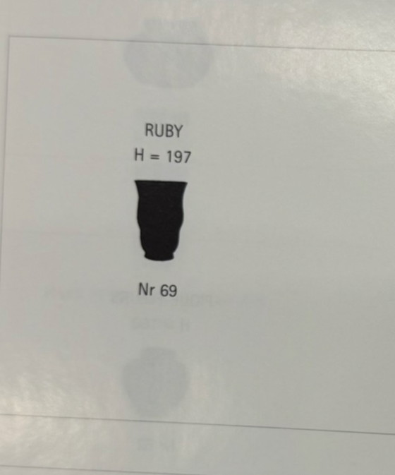 Image 1 of Vetro di Booms - Art Déco - Vaso " RUBY "