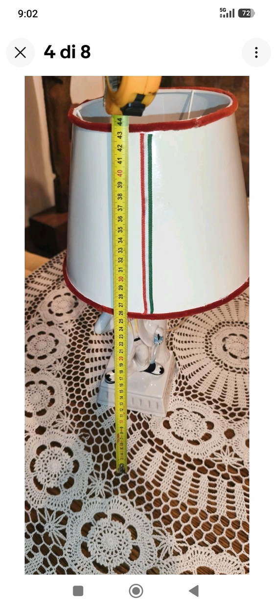 Vintage Ceramic Clown Table Lamp, Height 40 cm (photo 4 of 9)
