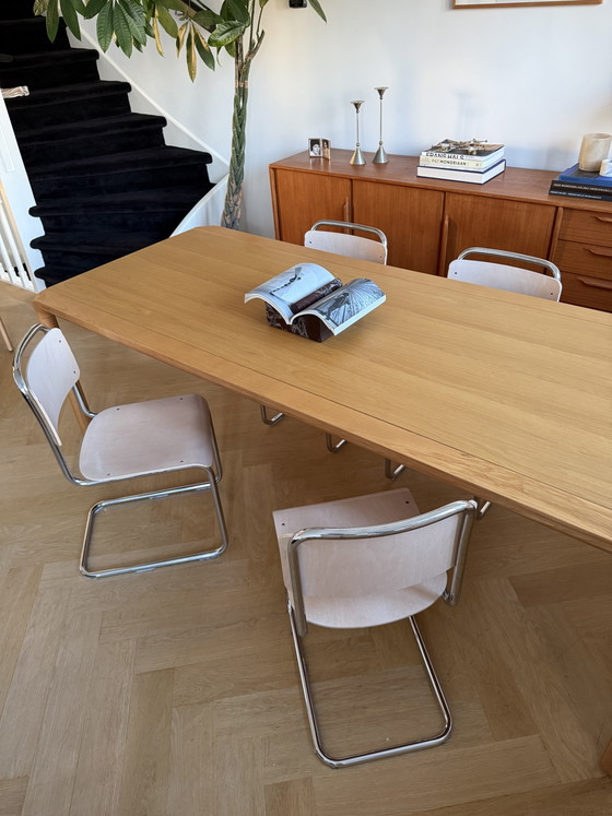4x Gispen 101 Buisframe Stoelen – Eetkamerstoelen, Metal, Wood (photo 7 of 14)