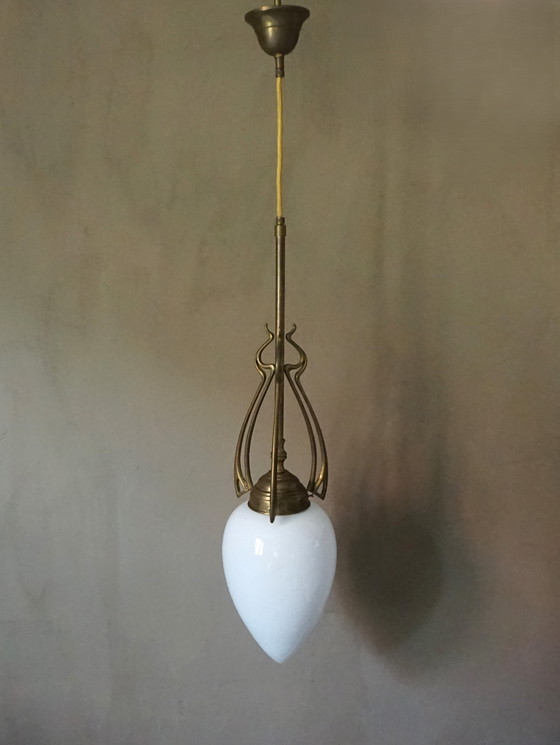 Image 1 of Plafonnier Art Déco en laiton