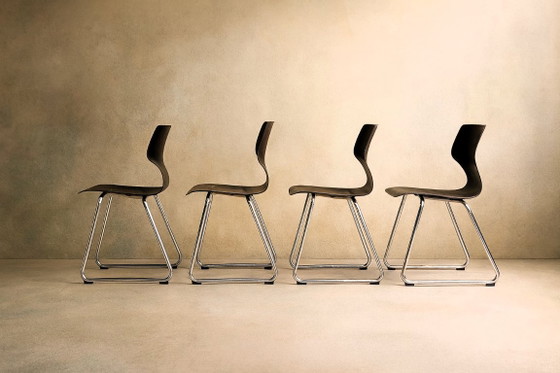 4x Flötotto Sedie da pranzo, Legno, Metallo, Marrone, Modern (foto 5 di 14)