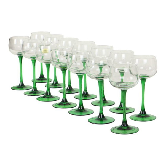 Image 1 of Set Van 14 Vintage Luminarc Wijnglazen