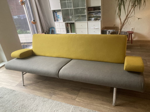 Divano con braccioli Harvink 3 posti giallo/grigio